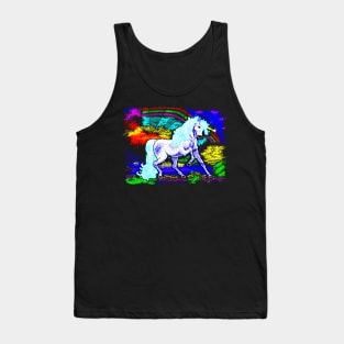 Unicorn Rainbow 8 Bit Art Tank Top